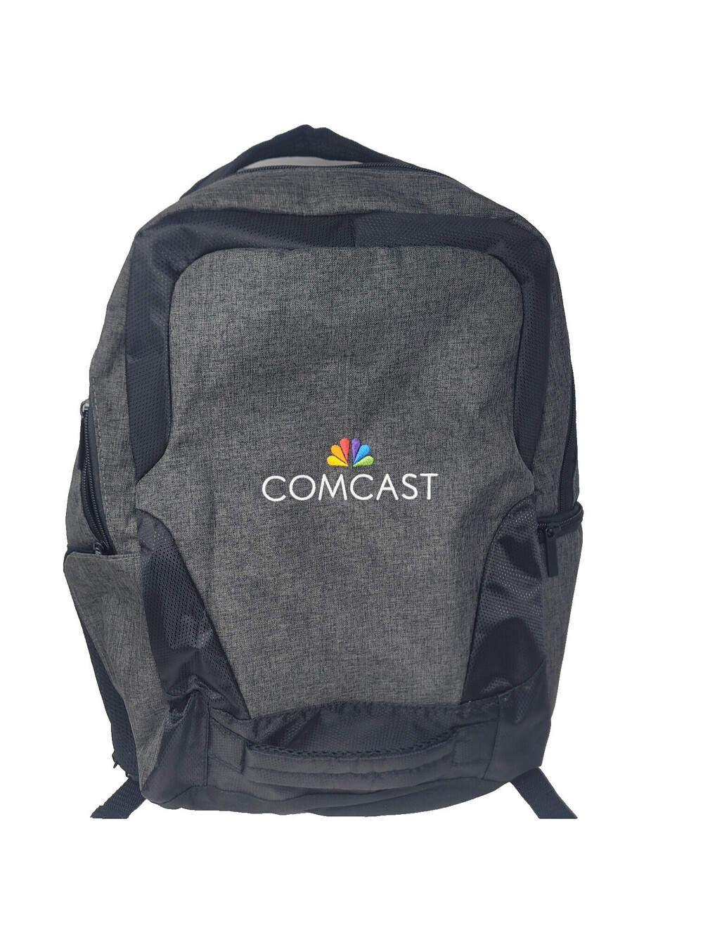 NBC Comcast Logo Backpack Leeds Laptop Bag USB Charging Port Gray Black